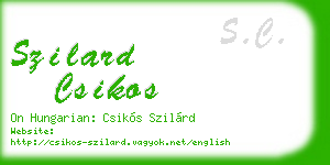 szilard csikos business card