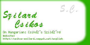 szilard csikos business card